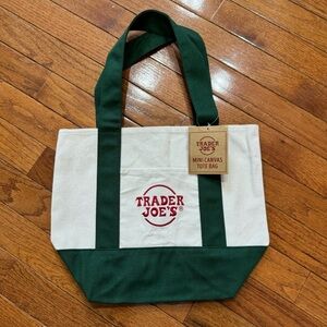 Trader Joe’s Mini Canvas Tote Bag- GREEN